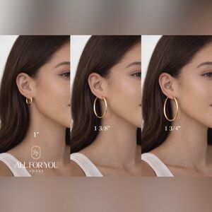 14K Gold Filled Hoop Earrings – 1 3/4”
